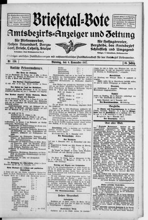 Briesetal-Bote vom 06.11.1917