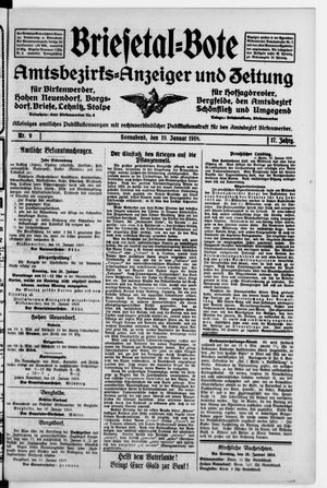 Briesetal-Bote vom 19.01.1918