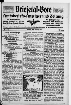 Briesetal-Bote vom 12.03.1918