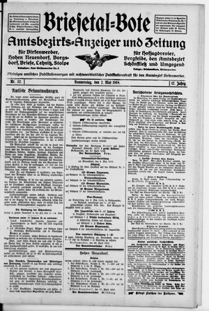 Briesetal-Bote vom 02.05.1918