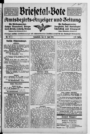Briesetal-Bote vom 22.06.1918