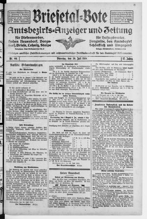 Briesetal-Bote vom 30.07.1918