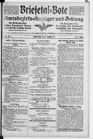 Briesetal-Bote vom 08.08.1918