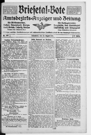 Briesetal-Bote vom 24.08.1918
