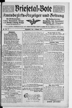 Briesetal-Bote on Oct 5, 1918