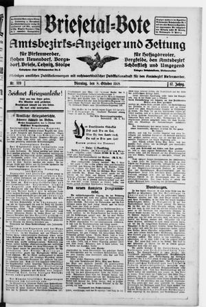 Briesetal-Bote on Oct 8, 1918