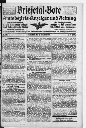 Briesetal-Bote vom 09.11.1918