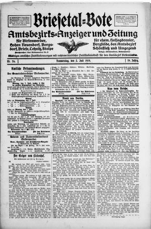 Briesetal-Bote vom 03.07.1919