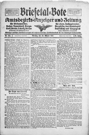 Briesetal-Bote vom 28.10.1919