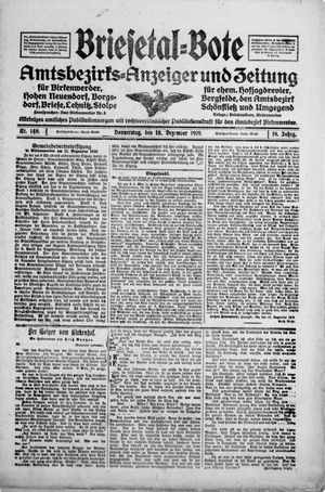 Briesetal-Bote vom 18.12.1919