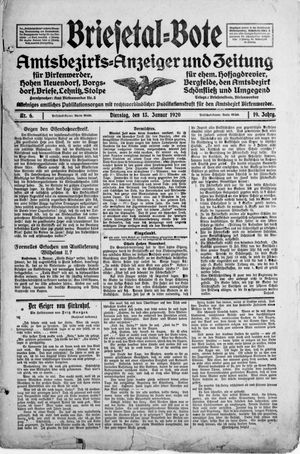 Briesetal-Bote vom 13.01.1920