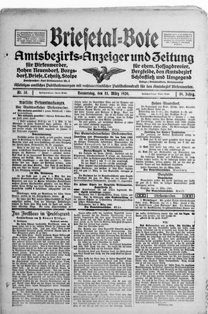 Briesetal-Bote vom 11.03.1920
