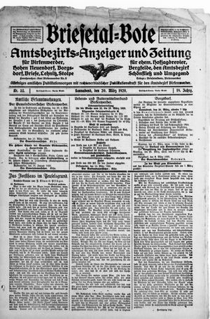 Briesetal-Bote vom 20.03.1920