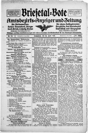 Briesetal-Bote vom 26.06.1920