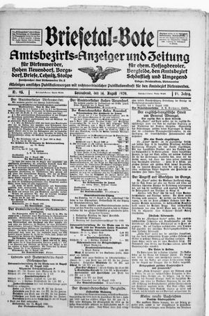 Briesetal-Bote vom 14.08.1920