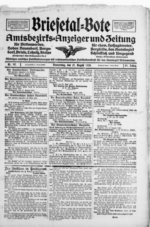 Briesetal-Bote vom 19.08.1920