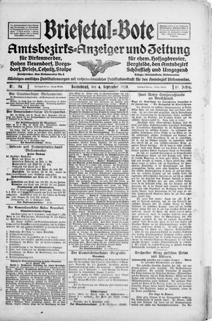 Briesetal-Bote vom 04.09.1920