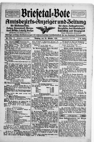 Briesetal-Bote vom 26.10.1920