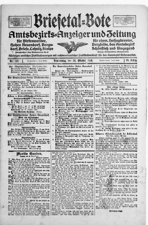 Briesetal-Bote vom 28.10.1920