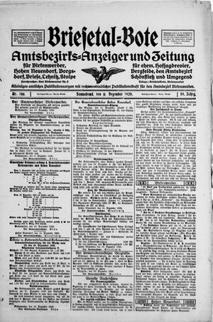 Briesetal-Bote vom 11.12.1920