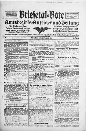 Briesetal-Bote on Jan 21, 1922