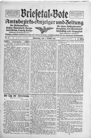 Briesetal-Bote vom 09.02.1922