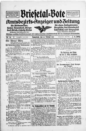 Briesetal-Bote on Feb 25, 1922