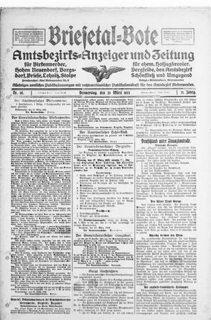 Briesetal-Bote vom 23.03.1922