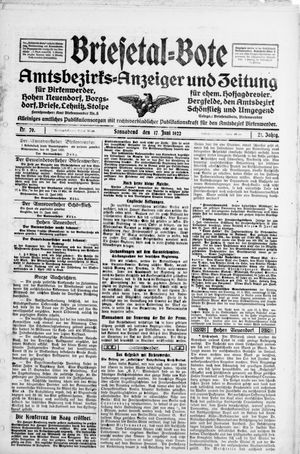 Briesetal-Bote vom 17.06.1922