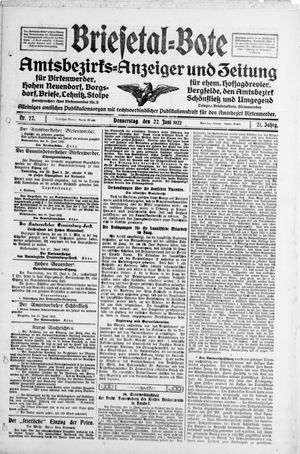 Briesetal-Bote on Jun 22, 1922