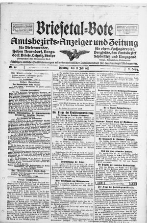 Briesetal-Bote vom 11.07.1922