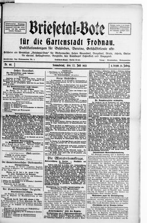 Briesetal-Bote vom 22.07.1922