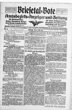 Briesetal-Bote vom 25.07.1922