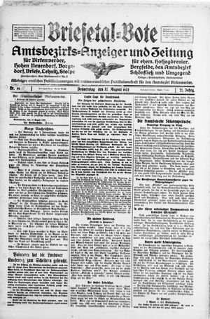 Briesetal-Bote vom 17.08.1922