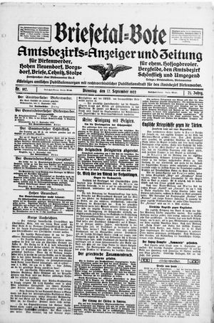 Briesetal-Bote vom 12.09.1922