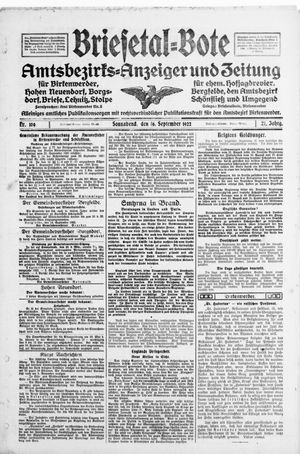 Briesetal-Bote vom 16.09.1922