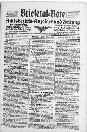 Briesetal-Bote vom 14.10.1922