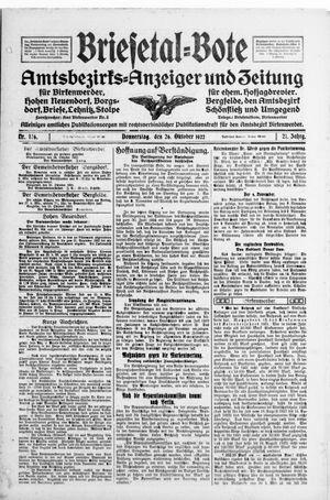 Briesetal-Bote vom 26.10.1922