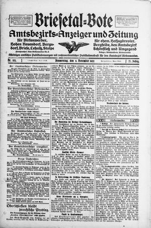 Briesetal-Bote vom 09.11.1922