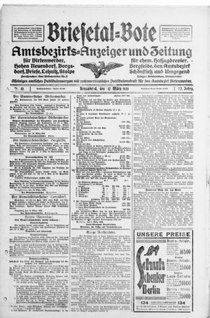 Briesetal-Bote vom 17.03.1923