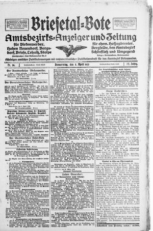 Briesetal-Bote vom 05.04.1923