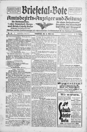 Briesetal-Bote vom 12.05.1923