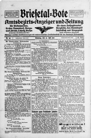 Briesetal-Bote vom 24.07.1923