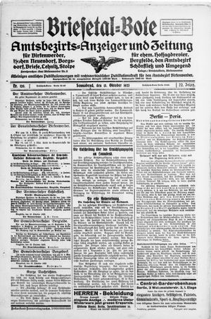 Briesetal-Bote vom 13.10.1923