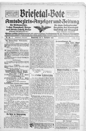 Briesetal-Bote vom 08.11.1923