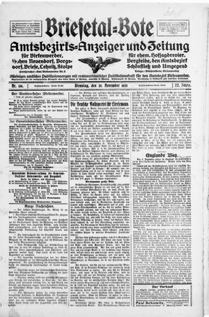 Briesetal-Bote vom 20.11.1923
