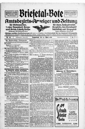 Briesetal-Bote vom 12.04.1924