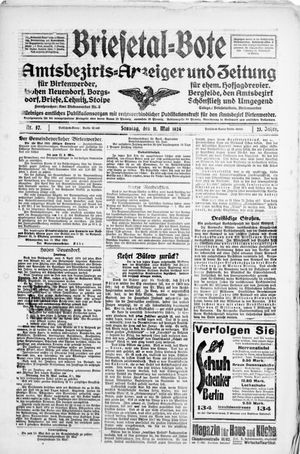 Briesetal-Bote vom 11.05.1924