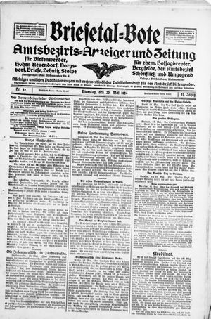 Briesetal-Bote vom 20.05.1924