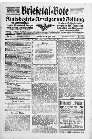Briesetal-Bote vom 08.06.1924